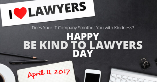 Happy Be Kind To Lawyers Day!